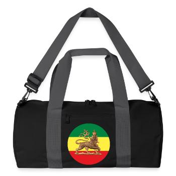 Lion of Judah Rasta Reggae Roots Jah Rastafari - Recycled Duffel Bag - black/graphite grey - Front