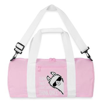 Think Twice? I Don't Even Think Once Lustig Spruch - Recycled Duffel Bag - pink/white - Front