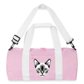 Siamkatze Siam Katze Siamese Cat Siamesen Katzen - Recycelte Duffel Bag - Rosa/Weiß - Vorne