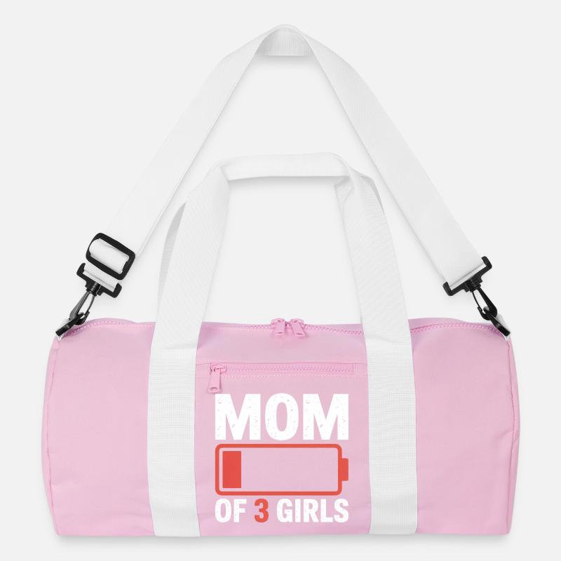 Mama von 3 Mädchen Batterie-Logo Recycelte Duffel Bag