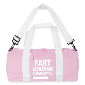 Fart Loading Please Wait... - Recycled Duffel Bag - pink/white - Front
