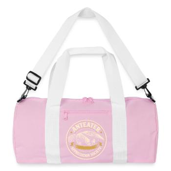 Club de fans des Fourmiliers | Motif rétro d’animaux sauvages - Sac de sport recyclé - rose/blanc - Devant