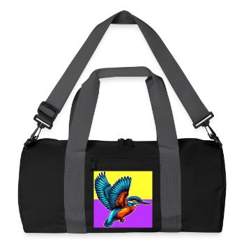 martin-pêcheur - Sac de sport recyclé - noir/gris graphite - Devant