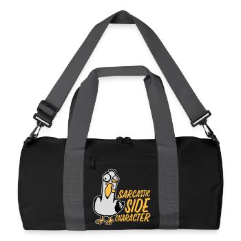 Mouette folle Personnage secondaire sarcastique drôle - Sac de sport recyclé - noir/gris graphite - Devant