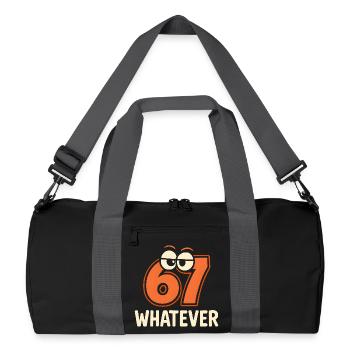 Six Seven : Whatever Italian Brainrot Humour Meme - Sac de sport recyclé - noir/gris graphite - Devant