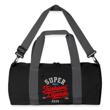 Malle 2026 Trinksport Legende Sauf Crew Malle 2026 - Recycled Duffel Bag - black/graphite grey - Front