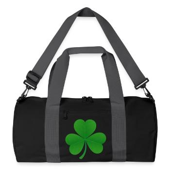 Kleeblatt  - Recycelte Duffel Bag - Schwarz/Graphitgrau - Vorne