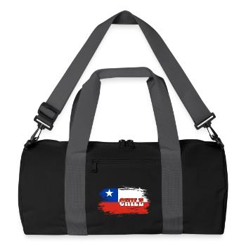 Drapeau chili / Cadeau drapeau national - Sac de sport recyclé - noir/gris graphite - Devant