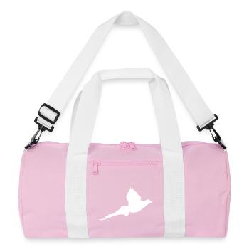 "Fasan" T-Shirt anpassbar mit Ihrem Text - Recycelte Duffel Bag - Rosa/Weiß - Vorne