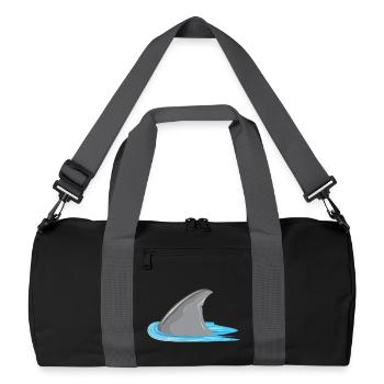 Shark in sight! Shark fin in the sea - Recycled Duffel Bag - black/graphite grey - Front