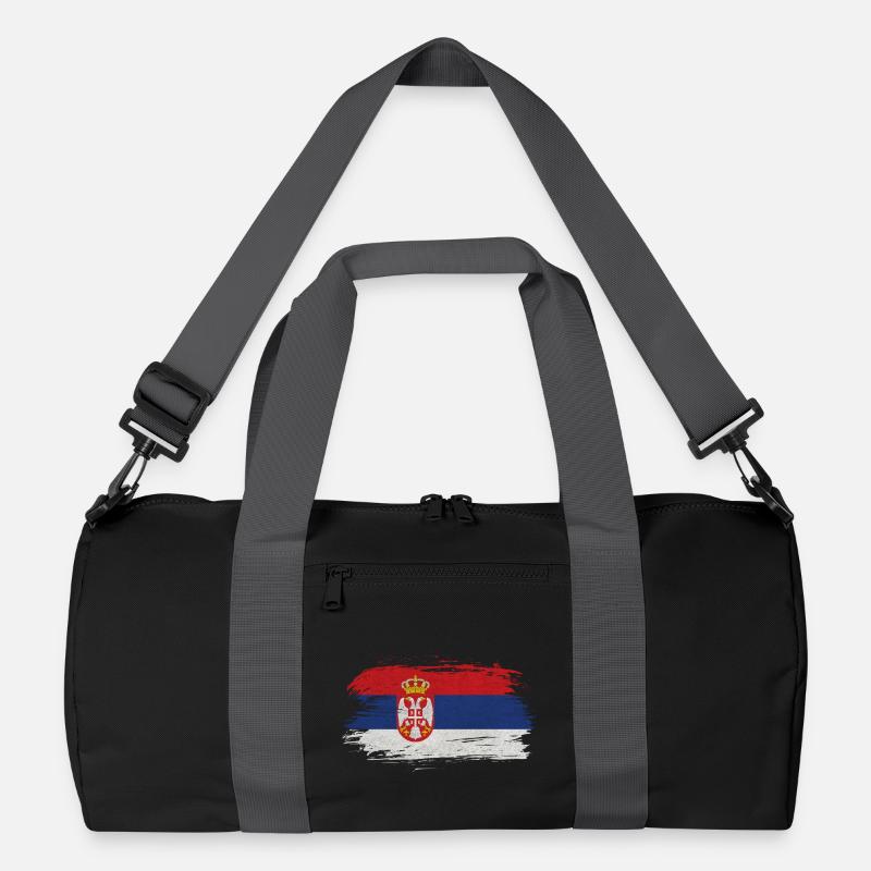 Drapeau vintage de la Serbie Sac de sport recyclé