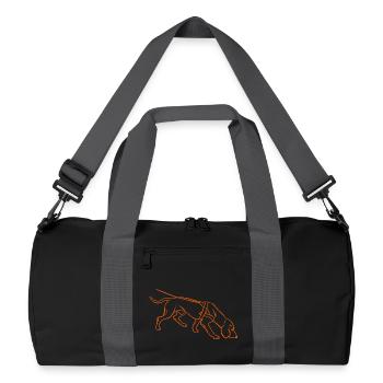 Sweat dog in orange - Recycled Duffel Bag - black/graphite grey - Front
