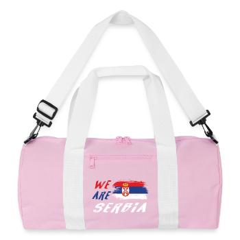 Nous sommes la Serbie - Sac de sport recyclé - rose/blanc - Devant