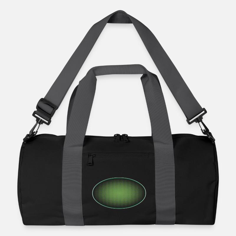 Oval grün gepunktet, mit Rahmen Recycelte Duffel Bag