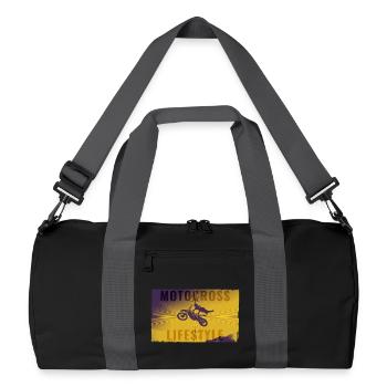 Saut de style de vie en motocross - Sac de sport recyclé - noir/gris graphite - Devant
