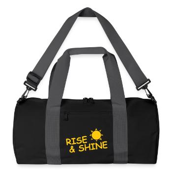 RISE & SHINE - Recycled Duffel Bag - black/graphite grey - Front