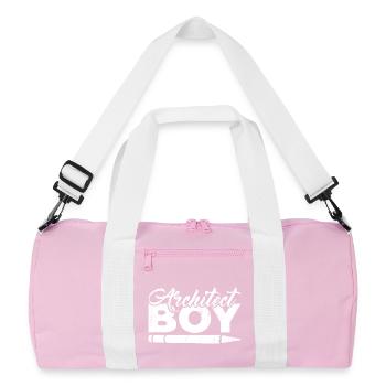 Architekt Junge - Recycelte Duffel Bag - Rosa/Weiß - Vorne