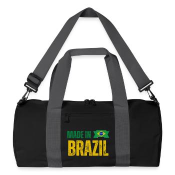 Made in Brazil, Brazilian pride - Recycled Duffel Bag - black/graphite grey - Front