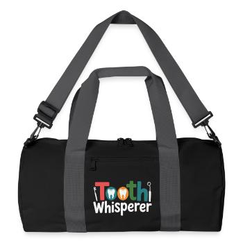 Travail de précision du prothésiste dentaire - Sac de sport recyclé - noir/gris graphite - Devant