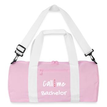Bachelor 2026 Abschluss Promotion Sponsion - Recycelte Duffel Bag - Rosa/Weiß - Vorne