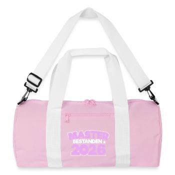 Master 2026 Abschluss Promotion Sponsion - Recycelte Duffel Bag - Rosa/Weiß - Vorne