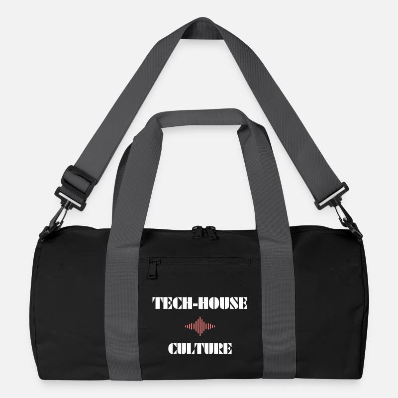 Tech House Culture - Recycelte Duffel Bag - Schwarz/Graphitgrau