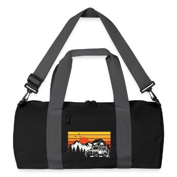 Dachzelt Camping Shirt für Offroad Fans - Recycelte Duffel Bag - Schwarz/Graphitgrau - Vorne
