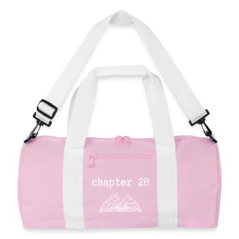 chapter 28 Birthday - Recycled Duffel Bag - pink/white - Front