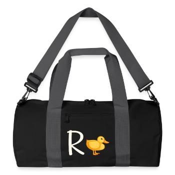 Canard de pension drôle - Sac de sport recyclé - noir/gris graphite - Devant