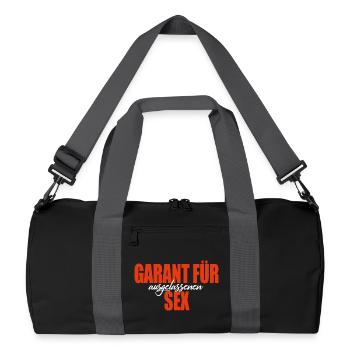 Provokatives Shirt - Garant für ausgelassenen Sex - Recycelte Duffel Bag - Schwarz/Graphitgrau - Vorne