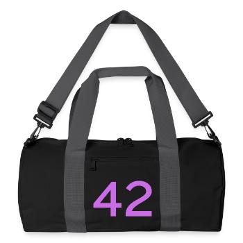 42 - Recycelte Duffel Bag - Schwarz/Graphitgrau - Vorne