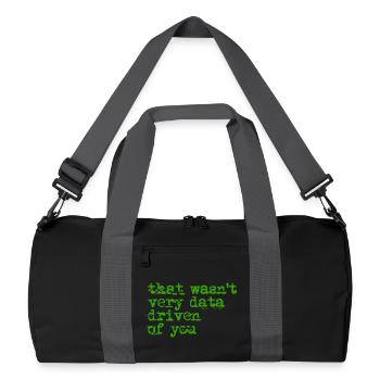 Ce n’était pas très axé sur la date - Sac de sport recyclé - noir/gris graphite - Devant