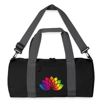 colorée fleurs stylisées symbole - Sac de sport recyclé - noir/gris graphite - Devant