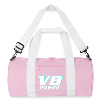 V8 - Recycelte Duffel Bag - Rosa/Weiß - Vorne