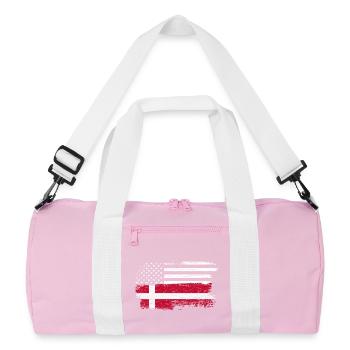 Grunge US Drapeau Danois Fusion - Sac de sport recyclé - rose/blanc - Devant