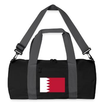 Qatar Flag Flag - Recycled Duffel Bag - black/graphite grey - Front