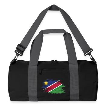 Drapeau de la Namibie utilisé - Sac de sport recyclé - noir/gris graphite - Devant