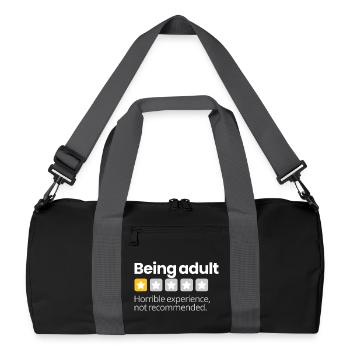 Being Adult (dark) - Recycled Duffel Bag - black/graphite grey - Front