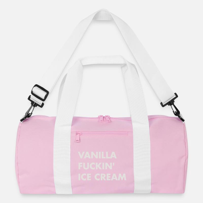 Vanille Eis - beiger Schriftzug Recycelte Duffel Bag