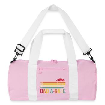 Rétro Dad-A-Base Coucher de soleil Illustration - Sac de sport recyclé - rose/blanc - Devant