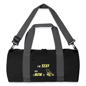 Je suis sexy et je le tonds – T-shirt drôle pour l’entretien de la pelouse - Sac de sport recyclé - noir/gris graphite - Devant