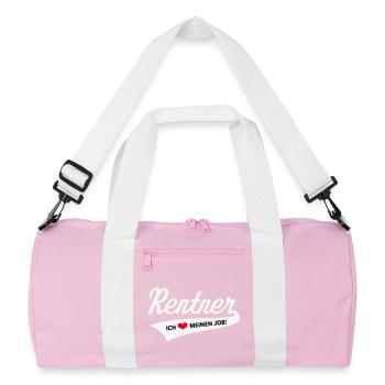 Rentner – Ich Liebe Meinen Job! (Ruhestand / 3C) - Recycelte Duffel Bag - Rosa/Weiß - Vorne