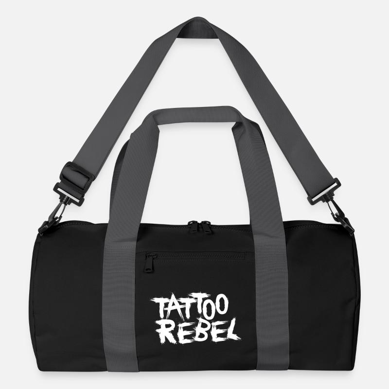 Tattoo Rebel white - Recycelte Duffel Bag - Schwarz/Graphitgrau