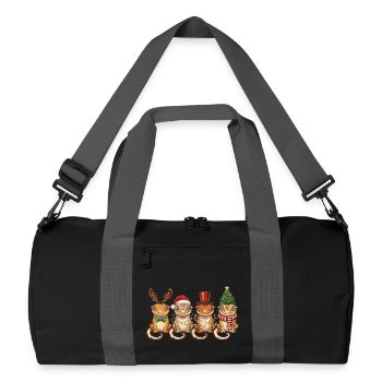 Lumières de Noël Gecko Couronne - Sac de sport recyclé - noir/gris graphite - Devant