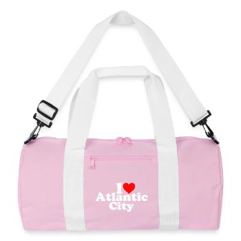 I love Atlantic City - USA - New Jersey - Amerika - Recycelte Duffel Bag - Rosa/Weiß - Vorne