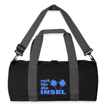 READY FOR THE ISLAND - Recycled Duffel Bag - black/graphite grey - Front