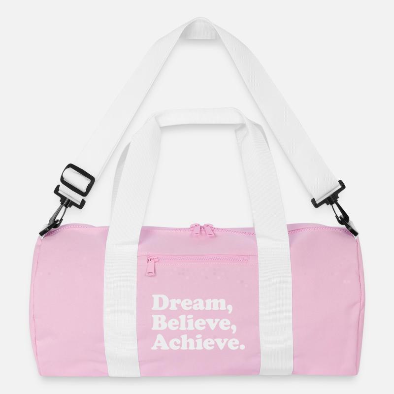Traum Glauben Erreichen – Motivation Weiß Recycelte Duffel Bag