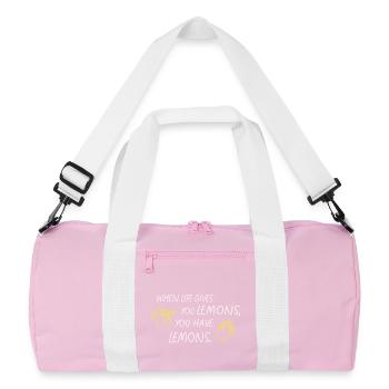 When Life Gives You Lemons Statement - Recycled Duffel Bag - pink/white - Front