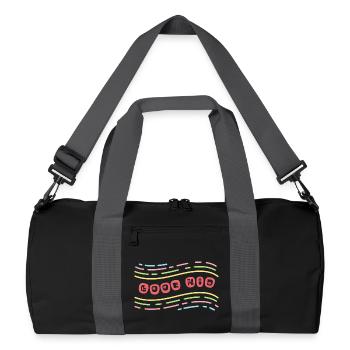 Cool Kid avec des Fleurs - Sac de sport recyclé - noir/gris graphite - Devant