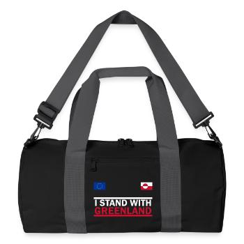 Je soutiens le Groenland - Sac de sport recyclé - noir/gris graphite - Devant